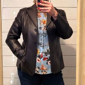 East 5th women's genuine leather jacket size large